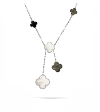 MIX WHITE GOLD MAGIC 6 FLOWER NECKLACE