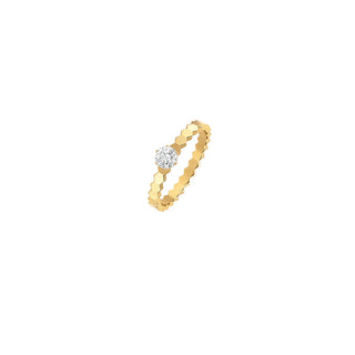 GOLD SOLITAIRE BEE  RING