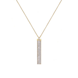 GOLD LIZ BAGUETTE NECKLACE