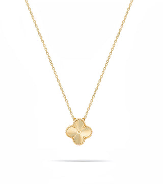 GOLD ONE FLOWER NECKLACE
