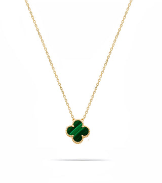 GREEN ONE FLOWER NECKLACE