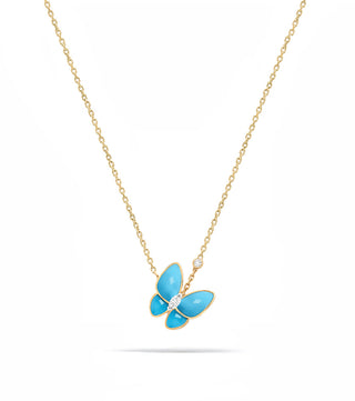 NEW TURQUOISE BUTTERFLY NECKLACE
