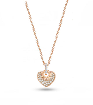 ROSE B HEART NECKLACE