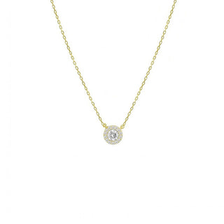 ONE ROUND SOLITAIRE NECKLACE