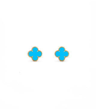 ONE FLOWER TURQUOISE EARRING